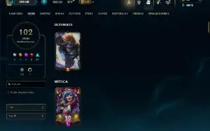 Conta De League Of Leagends/Full Acesso/102 Skins/Level 323
