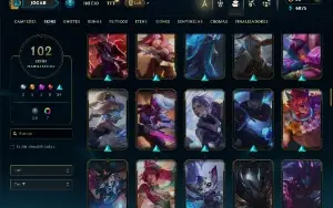 Conta De League Of Leagends/Full Acesso/102 Skins/Level 323