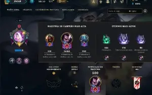 Conta De League Of Leagends/Full Acesso/102 Skins/Level 323