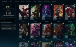 Conta de lol diamante 4 e valorant platina com skins