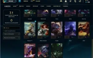 Conta prata 2 com 28 Champs e 7 Skins + 10 Espolios