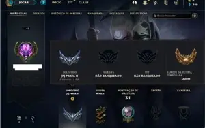 Conta prata 2 com 28 Champs e 7 Skins + 10 Espolios