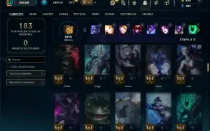 Unranked com 100 Champs e 35 Skins