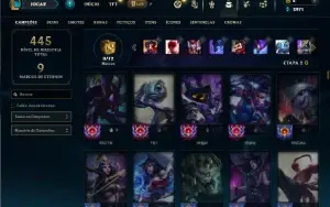 Unranked com TODOS os champs e 94 Skins + 8 Vitoriosas