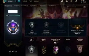 Conta unranked com 139 champs e 100 skins