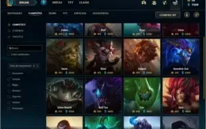 Conta unranked com 139 champs e 100 skins