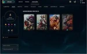 Conta Unranked Level 32, skins, 3 reembolsos