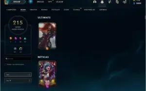 conta de lol 300 skin, level 245, 1700 reais investidos,