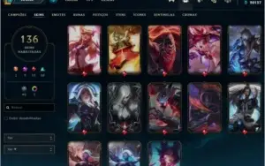 Conta Lol Platina 3 + Tft, 136 skins