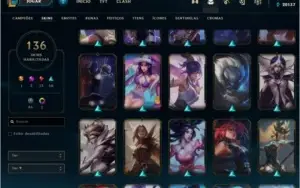 Conta Lol Platina 3 + Tft, 136 skins