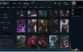 Conta lol todos os campeão D4