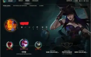 CONTA UNRANKED 108 CHAMPS 31 SKINS