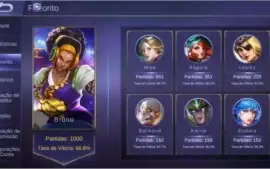 MobLegends conta 44 Champs... 44 skins 2 E outros quase 60