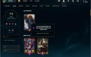 Conta prata 2 com 79 skins e 136 champs
