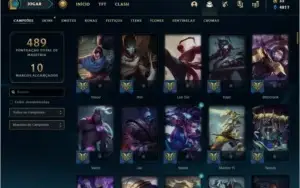 Conta prata 2 com 79 skins e 136 champs