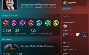 Conta Steam CS GO 3MIL de inventario e mais de mil em jogos