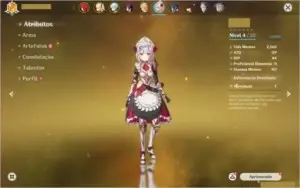 Conta Genshin Impact Com Dilluc, Sucrose Full, Noelle 5* e +