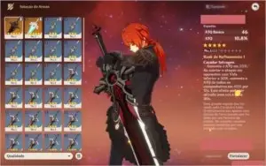 Conta Genshin Impact Com Dilluc, Sucrose Full, Noelle 5* e +