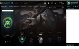 conta league of legends, 354 skin, platina nessa season.
