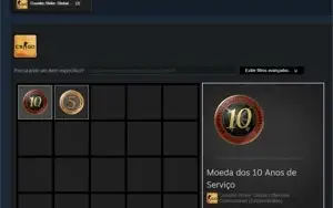 STEAM OLD 18 ANOS, MEDALHA DE 10 E 5 ANOS, 25 JOGOS