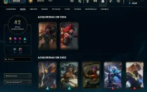 [G1] Conta com varias skins e baus