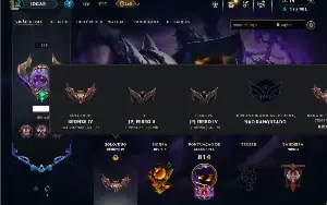 Bronze 4 com TODOS os champs e 578 Skins +12 Prestigios