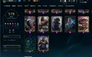 Bronze 4 com TODOS os champs e 578 Skins +12 Prestigios
