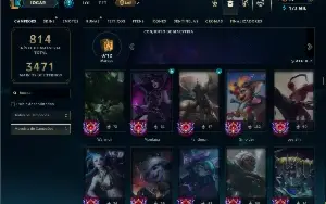 Bronze 4 com TODOS os champs e 578 Skins +12 Prestigios
