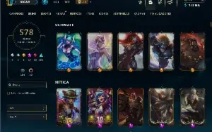 Bronze 4 com TODOS os champs e 578 Skins +12 Prestigios