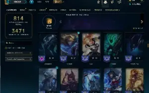 Bronze 4 com TODOS os champs e 578 Skins +12 Prestigios