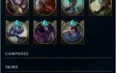 Conta League of Legends com de 761 skins e MD10 disponível