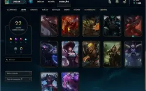 Conta League of Legenda Platina IV - 53 campeões / 22 skins