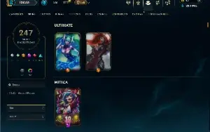 Esmeralda 1 com TODOS os champs e 247 Skins ( JG / ADC )