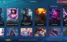 Conta com várias skins lendarias wild rift