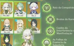 Nahida c5 + 5 char 5* + brinde contra extra