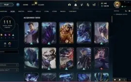Conta LOL, Platina, Campeoes: 135, Skins: 111, Nivel 232.