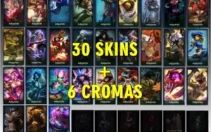 CONTA PRATA 2 Com 98 Campeões + 30 Skins + 6 Cromas