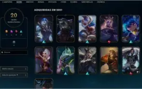 Conta LoL 20 skins - 2015