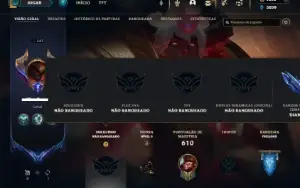 Unranked com TODOS os champs e 205 Skins ( Nivel 547 )