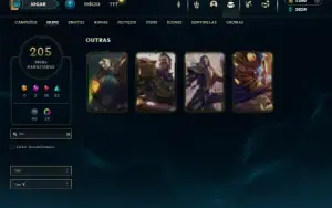Unranked com TODOS os champs e 205 Skins ( Nivel 547 )