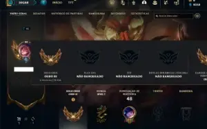 Ouro 3 com 40 Champs e 8 Skins + 2 Fragmentos