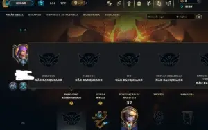 Lol Lvl 43, Unranked, Upada Na Mão, 5 Skins, 8K Ea, 37Champ