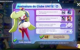 Conta Pokémon Unite Top com Muita Gema
