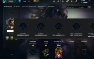 Unranked com 150 Champs e 146 Skins ( SUP / JG ) +7 Vitorios