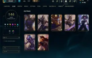 Unranked com 150 Champs e 146 Skins ( SUP / JG ) +7 Vitorios