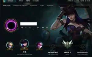 CONTA League of Legends - Prata 5 + Champs+ e Skins, Top!!