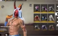 Conta free fire varias roupas e Skins