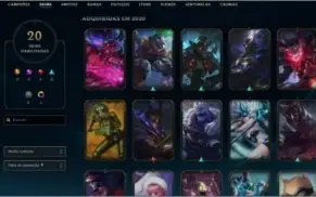 conta lol 82 champs e 20 skins