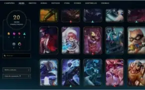 conta lol 82 champs e 20 skins