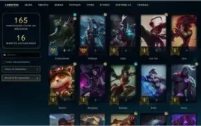 conta lol 82 champs e 20 skins